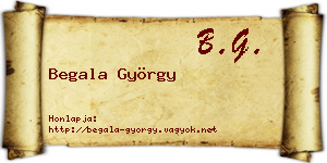 Begala György névjegykártya