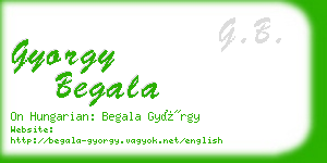 gyorgy begala business card